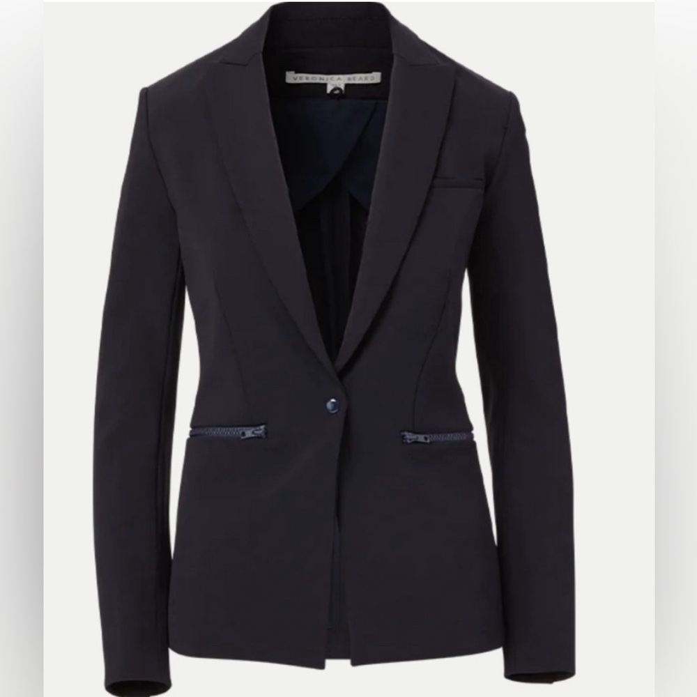 Veronica Beard Iconic Scuba Dickey Jacket Navy - Picture 4 of 8